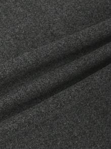 SHEIN LUNE Chân váy trơn màu thanh lịch dành cho nữ cỡ lớn, thích hợp cho mùa thu/đông. - Màu xám đen - Xem 4