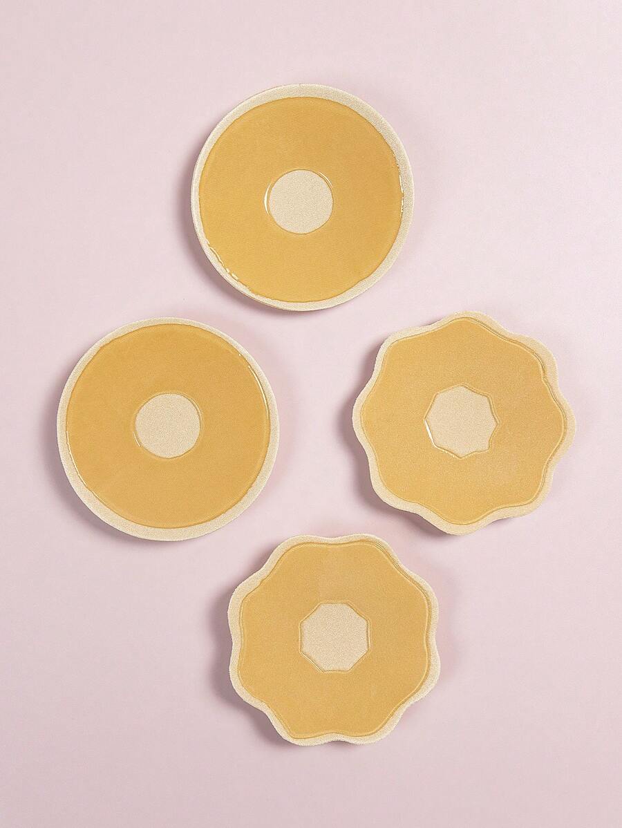 2pcs/Set Reusable Nipple Covers For Women - Apricot - View 1