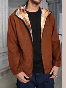 Manfinity Homme Chaqueta con capucha casual y sencilla de unicolor para hombre - Multicolor - Ver 5