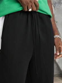 Manfinity VCAY 1 套男士字母印花休闲针织 T 恤 - 綠色 - 查看 3