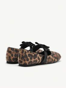 CUCCOO CHICEST Women's Outdoor Square Toe Flat Button Decor Leopard Velvet Fashion Slip On Sandals, Suitable For Daily & Party Wear For Christmas And New Year Holiday Vibe Fall And Winter - Black - View 9