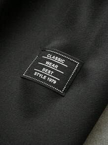 SHEIN Tween Boys Loose Fit Letter Graphic Drawstring Sweatpants - Black - View 4