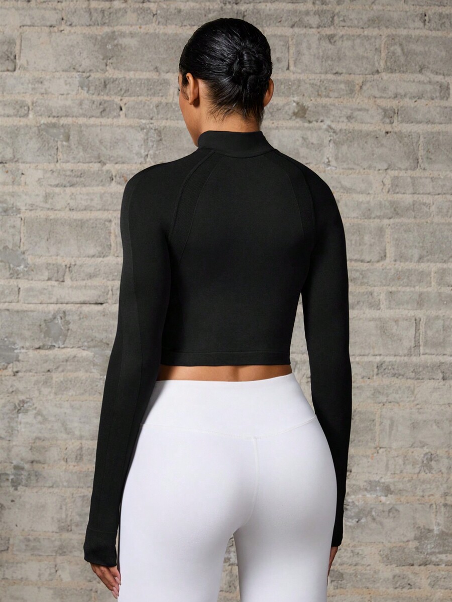 Seamless Thumb Hole Zip Up Long Sleeve Active Jacket for Sale Australia