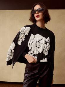 MOTF FLORAL PATTERN SWEATER