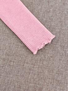 Franclia 新款秋冬加厚保暖修身长袖针织套头衫 - 粉色 - 查看 5