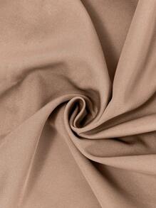 SHEIN Clasi Wrap Scarf Cape Double-Breasted Straight Long Coat Fall Cloth For Women - Khaki - View 7