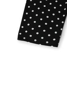 SHEIN Clasi Đầm Maxi Cổ Tròn Tay Dài In Chấm Bi Cho Nữ Cỡ Lớn Sang Trọng - màu đen - Xem 3