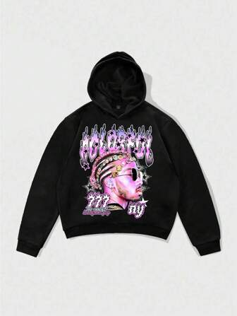 sweat-shirt à capuche style court pour hommes, Vintage de rue