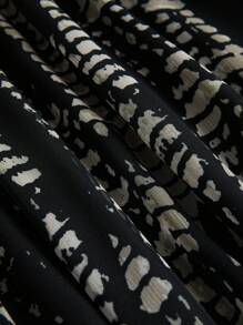 EMERY ROSE Women Casual Elastic Waist Allover Print A-Line Skirt, Suitable For Daily Wear And Outings, Autumn Maxi Women Outfit - Multicolor - View 7