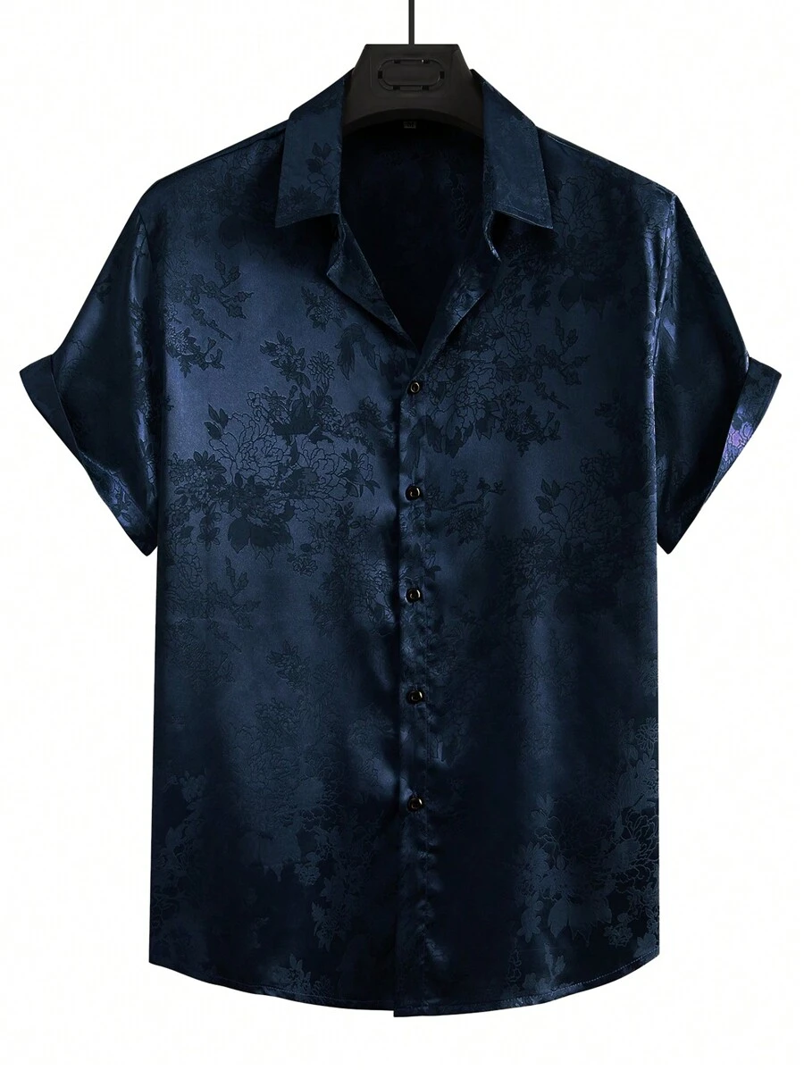 Manfinity RSRT Men's Front Button Short Sleeve Casual Shirt