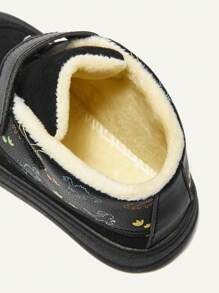 Cozy Pixies 1 Pair Boys Cute Cartoon Dinosaur Design Comfortable Warm Casual Sports Shoes For Daily Wear, Suitable For Autumn & Winter (Pattern Random)