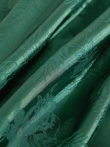 L'Amorae 性感优雅花卉提花鱼尾露背吊带连衣裙