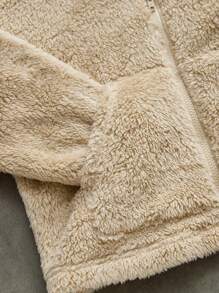 SHEIN 2pcs Tween Boy Loose Fit Fleece Hooded Sweatshirt And Jogger Pants Set - Brown - View 11