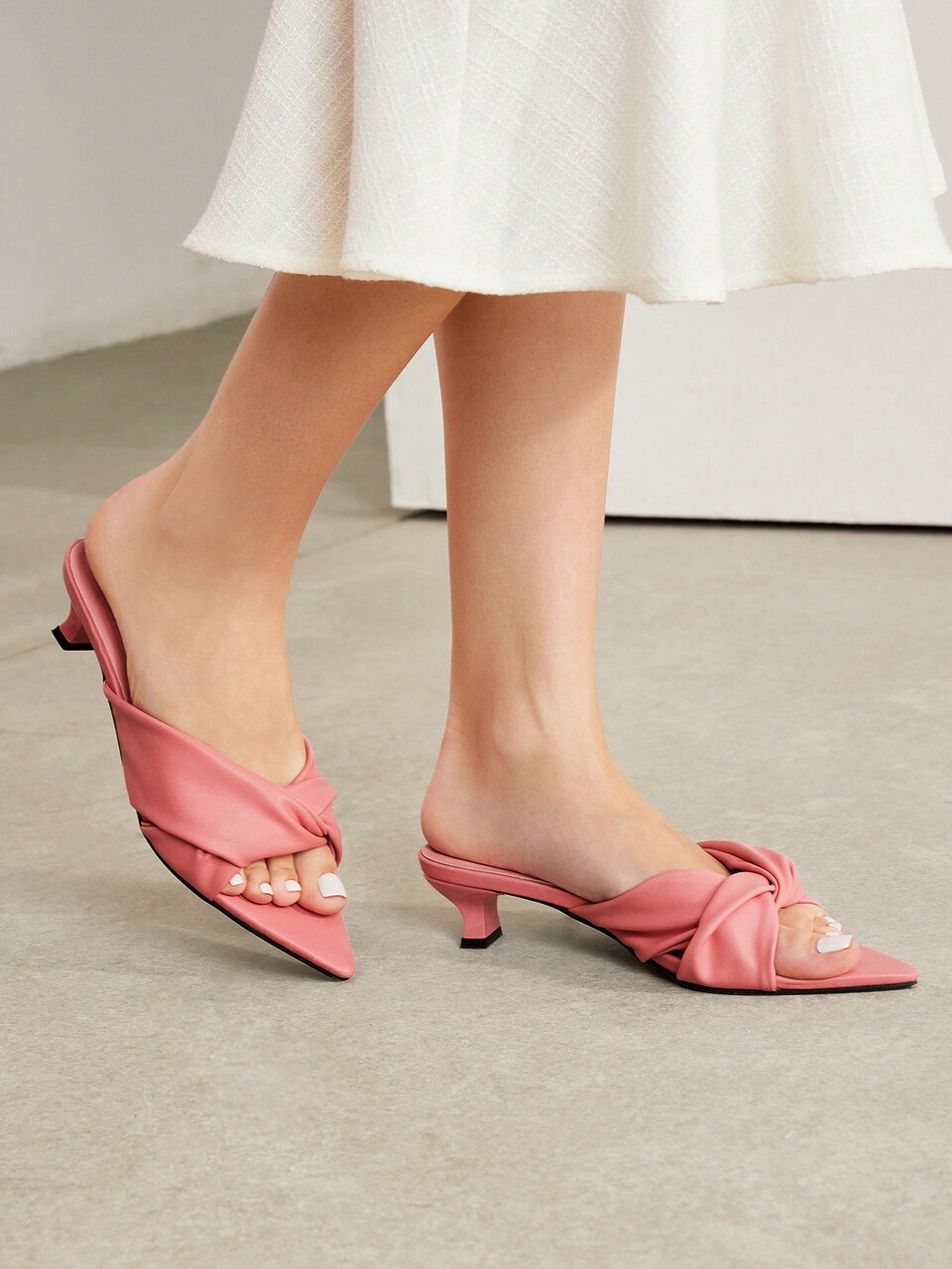 MOTF WOMEN'S SOLID COLOR POINTED TOE SIMPLE HIGH HEEL SANDALS FOR SUMMER DAILY LEISURE CHRISTMAS FALL