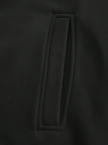 Claim Dot Sudadera con capucha de unicolor y bolsillo, de manga larga y minimalista para hombre, para uso casual diario en otoño - Negro - Ver 6