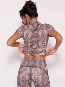 MUSERA 高领蛇纹印花网眼婴儿T恤，休闲春夏假日款 - 彩色 - 查看 3