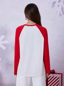 THE POLAR EXPRESS X SHEIN Women Graphic Print T-Shirts, For Christmas - White - View 2