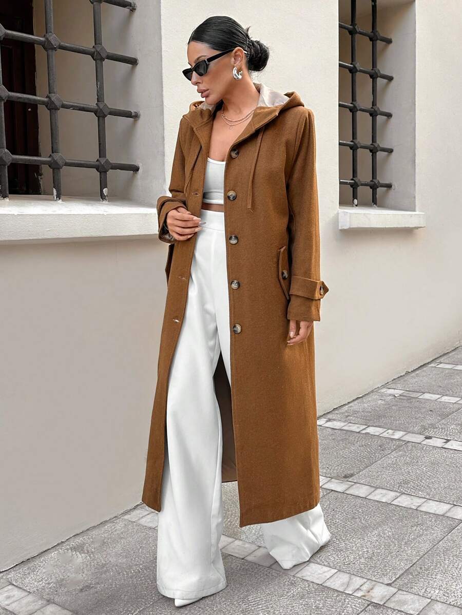 RueChic CAMEL Long Overcoat For Ladies Winter - Camel - View 1