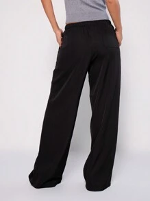 MUSERA Zugband verstellbare Hosen Urlaub Sommer 90er Jahre elegant schick - Schwarz - Übersicht 4