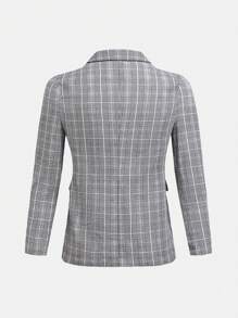 SHEIN Leap Crew TeenBoys 2 bộ đồ thường ngày đơn giản A.M. Gentleman thoải mái siêu tiết kiệm cùng màu cùng chất lượng phẳng cổ thuyền kẻ sọc trang trọng bộ đồ vest Homecoming; Phục hưng; Trang phục mùa thu; Quần áo bé trai tuổi teen; Áo khoác mùa thu; Trang phục mùa thu thu/đông - Nhiều màu - Xem 10