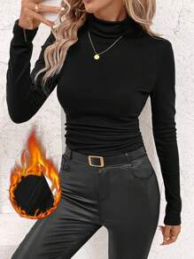 SHEIN Clasi Plus Size Plain T-Shirt, Simple Fashion Casual Everyday Wear