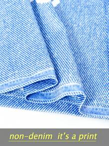 SHEIN 2 件装 Tween Girls 露肩喇叭袖 T 恤和蝴蝶印花喇叭裤 Y2K 风格套装 - 彩色 - 查看 5