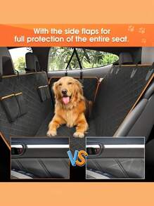1PC Vỏ bọc ghế ô tô cho chó, ghế sau, chống thấm nước, bảo vệ ghế cho thú cưng, chống trượt, chống trầy xước, có thể giặt được, võng cho ô tô, xe tải, xe SUV, quà tặng ngày lễ Giáng sinh, phụ kiện du lịch cho thú cưng, người yêu chó - màu đen - Xem 6