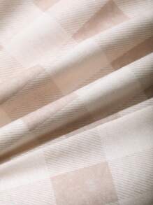 DAZY Casual Simple Loose Plaid Lounge Pants Pajama - Apricot - View 9