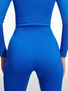 SHEIN Unity 纯色基本款无缝运动紧身裤