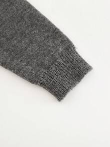 Cozy Pixies Maglia girocollo a maniche lunghe in maglia morbida a trama intrecciata con colori a contrasto, per ragazzo giovane
