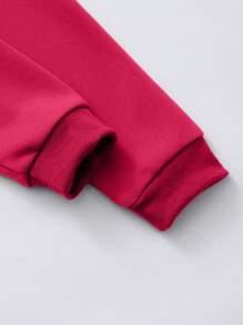 Tween Girls Casual Sweatshirt & Printed Camisole With Wide-Leg Sweatpants Set - Hot Pink - View 4