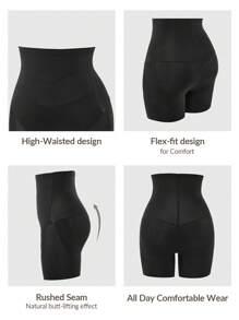 SHAPORA 女士纯色网眼拼接简约休闲塑身紧身衣