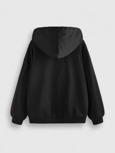 Kawaii Fairy Grunge Pink Cross Design Casual Comfortable Hoodie For Women