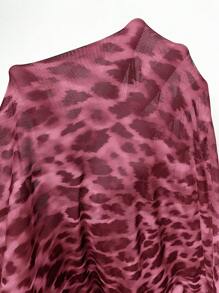 SHEIN Tall CURVE Plus Size Fashion High Waist Leopard Print Skirt For Casual Outing