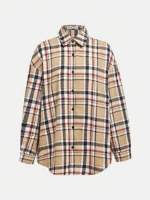 SHEIN Girlism Teen Girls 3pcs Plaid Long Sleeve Shirt, Crop Top & Flare Leg Pants Set, Casual Outfit For Fall