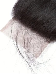 Cierre frontal de encaje transparente preescasilado de 5x5 pulgadas con raya libre, 100% cabello humano brasileño virgen remy liso, cierre frontal de encaje invisible para aumentar el volumen de la frente - SNatural - Ver 6