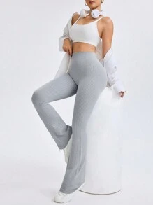 Slayoga Seamless High Waist Flared Leg Leggings, Suitable For Yoga