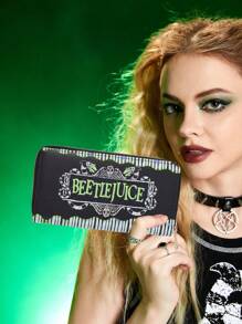 Beetlejuice | ROMWE 1pc Women Letter Skull Graphic Long Wallet