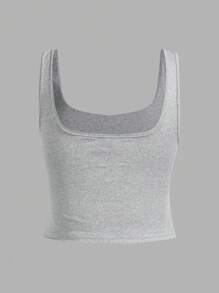 SHEIN EZwear 3 chiếc/gói Áo ba lỗ dệt kim màu trơn thường ngày cho nữ - Nhiều màu - Xem 13