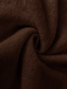 SHEIN Unity Plus Size Women Apricot V-Neck Floral Embroidery Regular Casual Pullover Sweater, Autumn/Winter Knit Pullover Fall Outfit