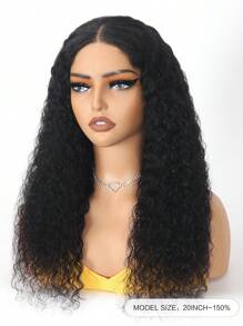 Wear&Go 6X4 蓬松卷曲真人发无胶假发,透明预剪蕾丝前额假发,预拔发际线,即戴即用蕾丝闭合假发,自然黑色,适合初学者,14-26英寸,价格实惠 - Natural Black - 查看 4