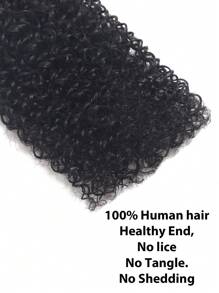 Clip In Human Hair Extensions One Piece 5 Clips 100% Real Human Hair Kinky Curly Soft One Piece Natural Human Hair Extensions