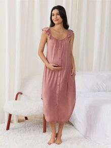 SHEIN Krankenhaushemd für Mama bei Geburt und Entbindung, für Schwangerschaft