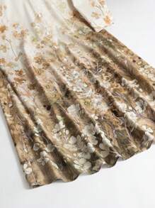 Al Najma Collared Long Sleeve Women's Modest Dress - Multicolor - View 5