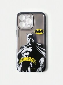 BATMAN X SHEIN Funda de teléfono básica e impresa compatible con iPhone - Gris Oscuro - Ver 3