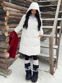 SHEIN EZwear Down& Feathers Coat