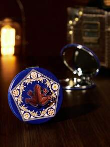 HARRY POTTER X SHEIN 1pc Chocolate Frog & Pentagon Shape Portable Folding Rotating Makeup Compact Mirror,Gifts - Royal Blue - View 4