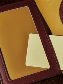 HARRY POTTER X SHEIN 1 Pc Express Number & Letter Print Bi-Color Passport Holder, Fits Passport & Boarding Pass, 2 Card Slots, Suitable For Men, Women, Teens, Travel,Gifts,Back To School, Vacation