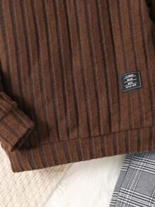 2pcs/Set Young Boys Casual College Style Comfortable & Fashionable Textured Fabric Sweatshirt Preppy Top & Plaid Pants, Versatile First Day Of School Kids Outfit, Young Boy Clothes For School, Back To School, Suitable For Daily Wear, Outing, Sports In Autumn/Winter