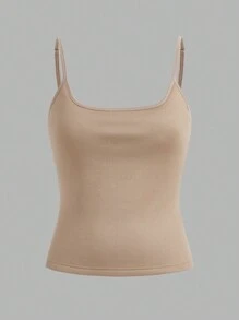 SHEIN EZwear 3pcs Women Casual Camisole Set With Padded Bra, Thermal Thermal Lined, Suitable For Autumn/Winter